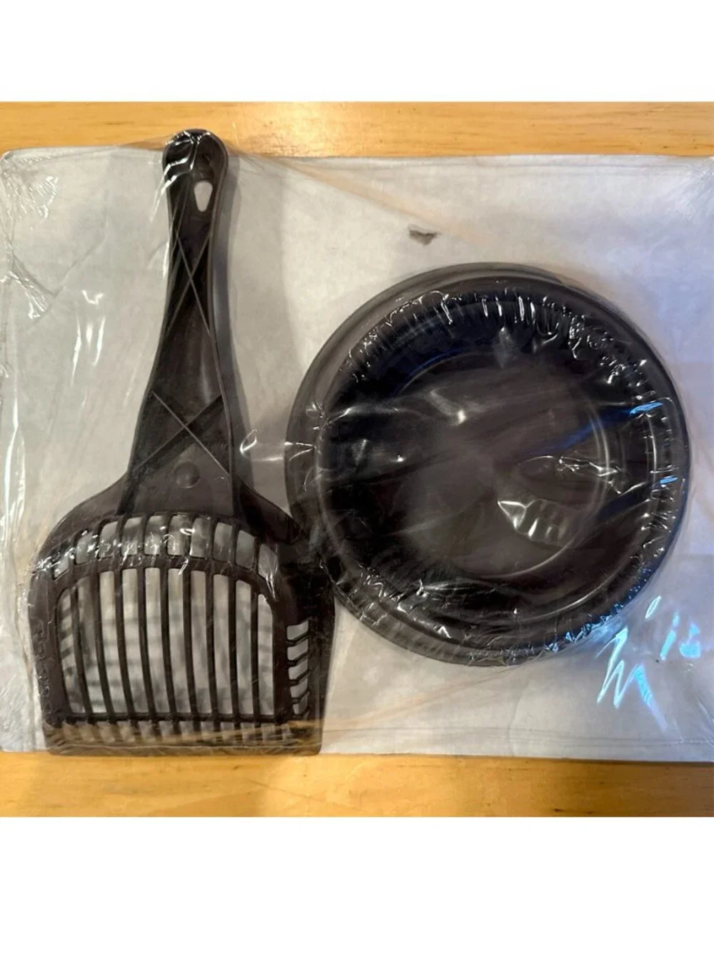 2 Cat Food/Water Bowls & Cat Litter Scoop NEW SEALED SET